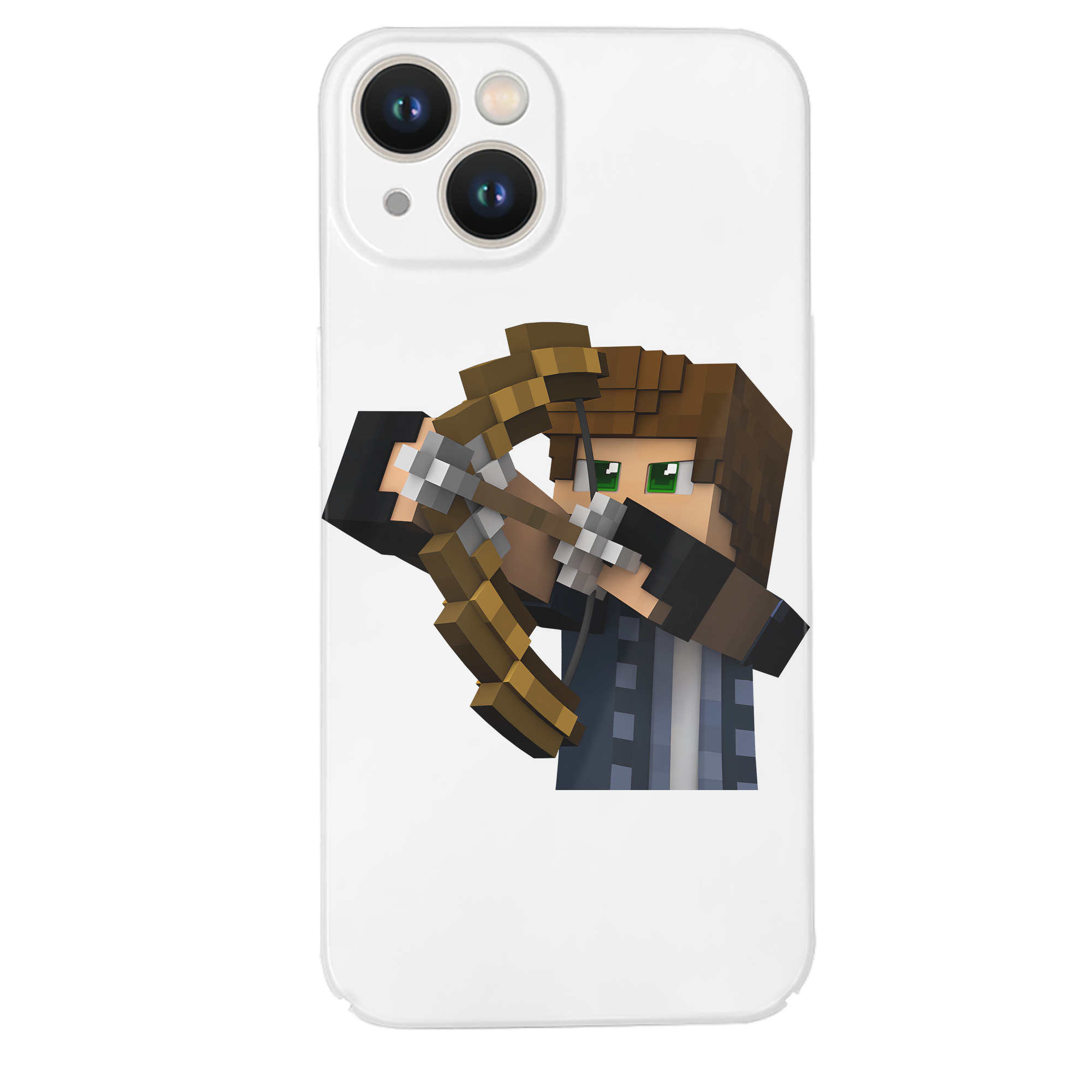 （画像用） マインクラフト ブロックの世界 Minecraft MC Block world 【iPhone 14シリーズ対応】ハードケース